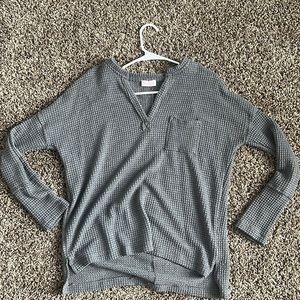 Grey Pink Lily Sweater